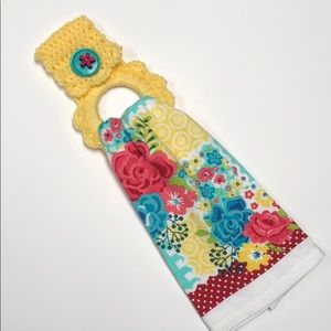 Oven towel hanger & cotton kitchen towel 🌸🌼🌺